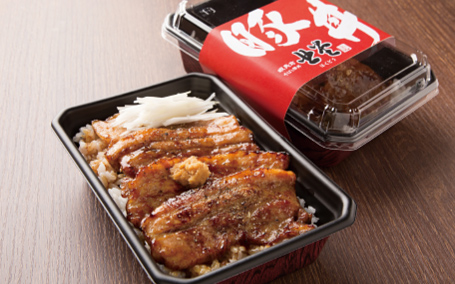 豚丼弁当・バラ・ロースの盛合わせ