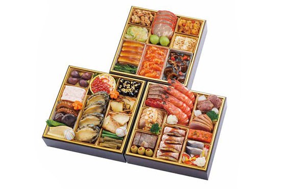 和食料理人〈野﨑洋光〉× 洋食料理人〈坂井宏行〉×中華料理人〈菰田欣也〉和洋中華風三段重