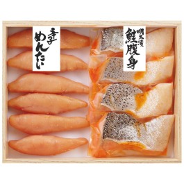 無着色辛子明太子・鮭腹身明太漬詰合せ