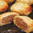 佐助豚とオガタ牛の2層焼ハンバーグセット