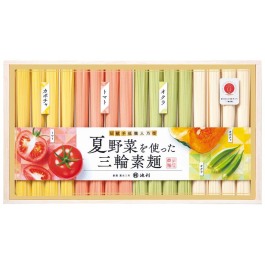 夏野菜を使った三輪素麺