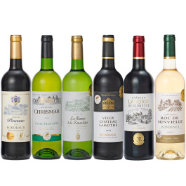 ボルドーの赤も白も堪能する 金賞受賞赤白ワイン6本セット