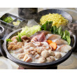 鶏もも肉と魚介を使った鶏白湯鍋（トリパイタンナベ）セット