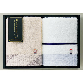 フェイスタオルセットベージュ