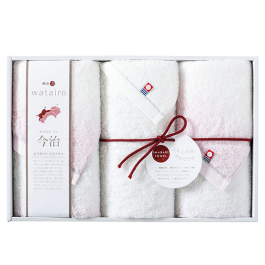 フェイスタオルセットピンク