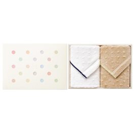 フェイスタオルセットベージュ