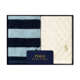 ウォッシュタオルセット ブルー／オートミール