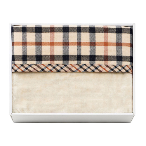 ダックス シール織りガーゼリバーシブル綿毛布(毛羽部分)