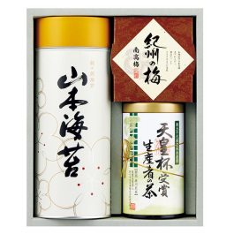 焼海苔・銘茶・梅干詰合せ