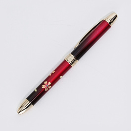 複合ボールペン赤 蒔絵 桜