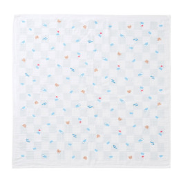 ガーゼバスタオル（ラッピング付き）ブルー