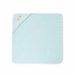 無撚糸おくるみバスタオル ブルー
