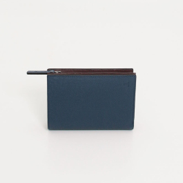 二つ折り財布（中） ブルー