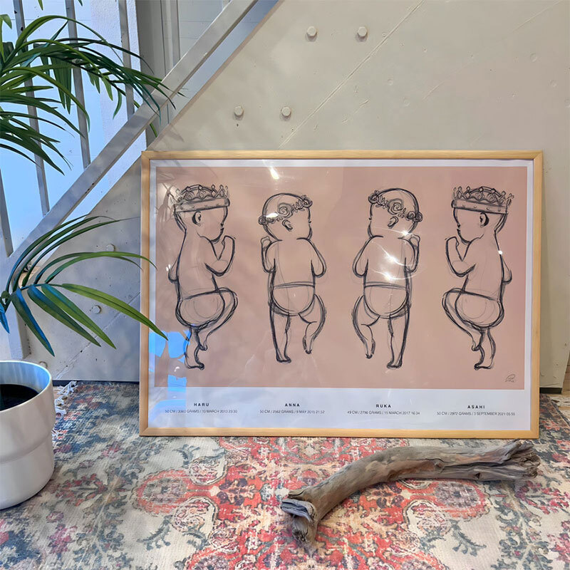 赤ちゃん等身大アートポスター 4人用 - FUJISAKI online